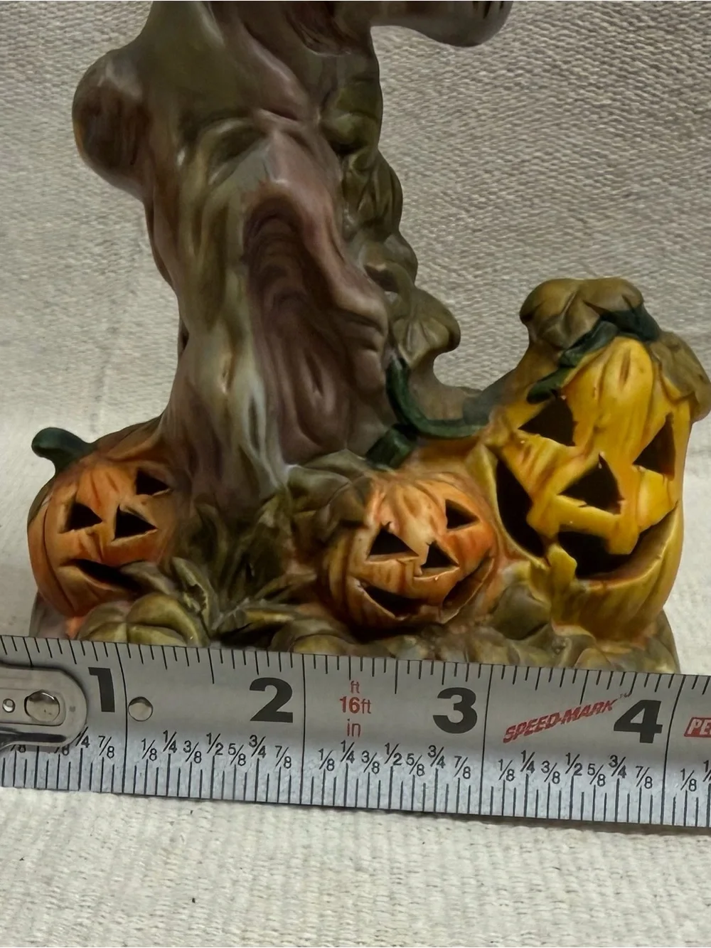 Halloween Lighted Jack-o-lantern Tree with Pumkins -Battery On/Off 17”